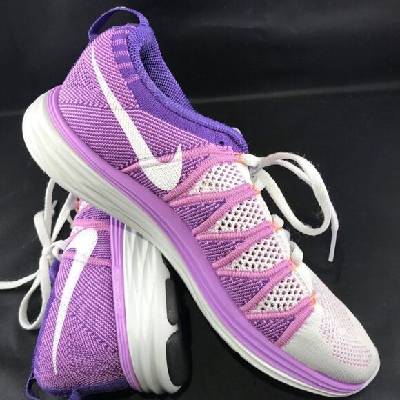 Nike Flyknit Lunar 2 Violet Purple Light Grey 8 39 - Picture 3 of 14